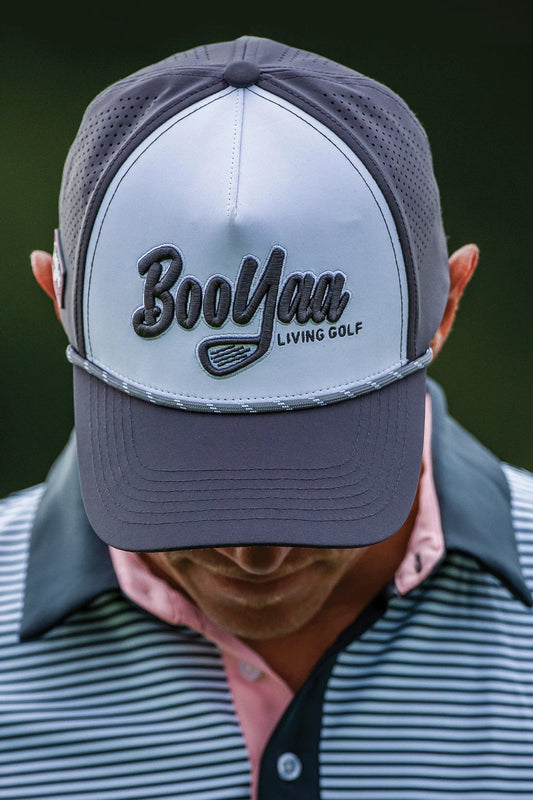 BOOYAA PREMIUM GOLF CAP - STEFFI (GREY,WHITE & PINK)