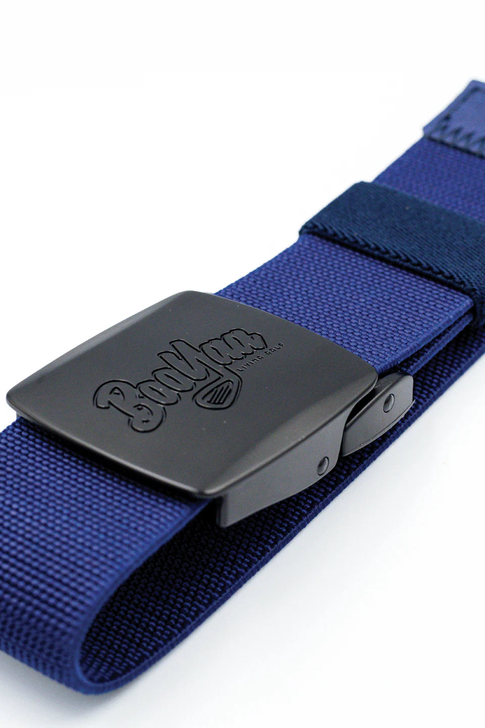 BOOYAA BELT - ADJUSTABLE NAVY STRETCH WITH BLACK ALLOY BUCK