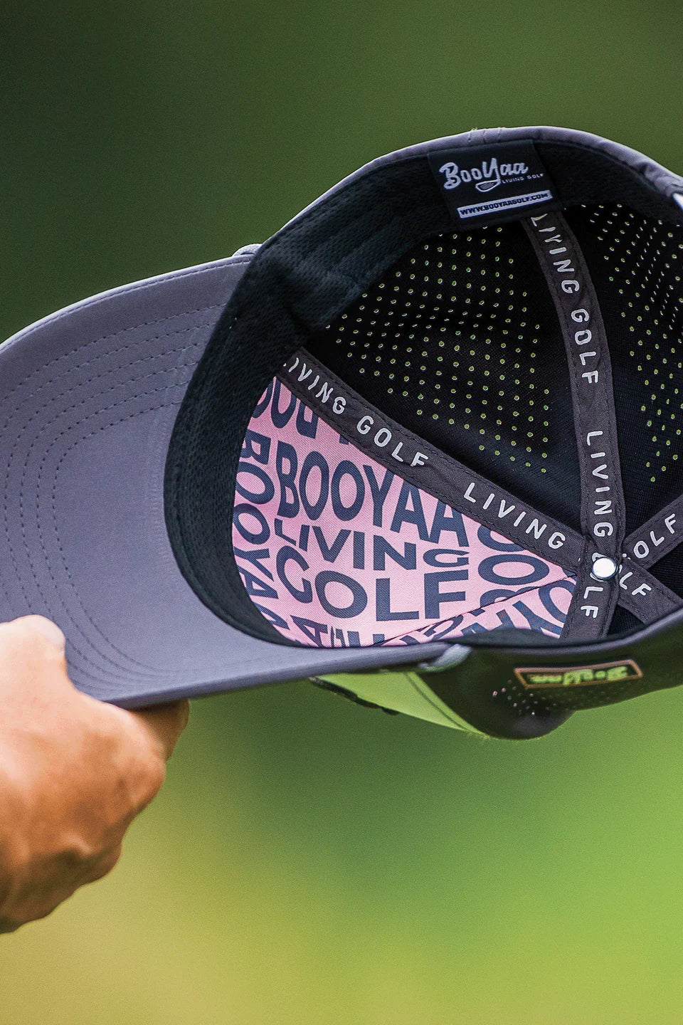 BOOYAA PREMIUM GOLF CAP - STEFFI (GREY,WHITE & PINK)
