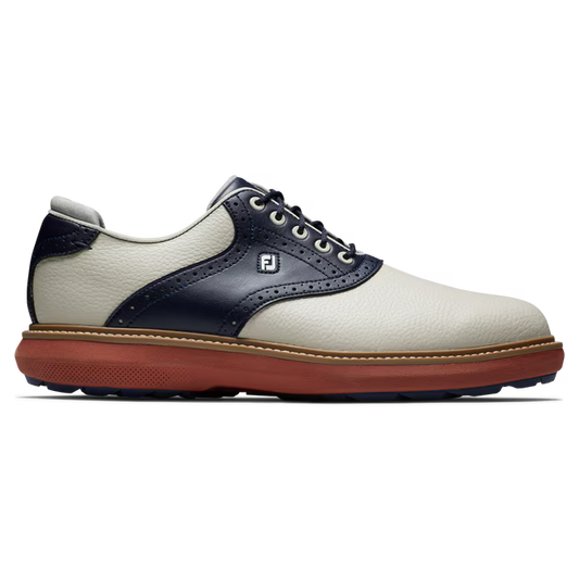 FootJoy Traditions Spikeless White/Navy/Brick
