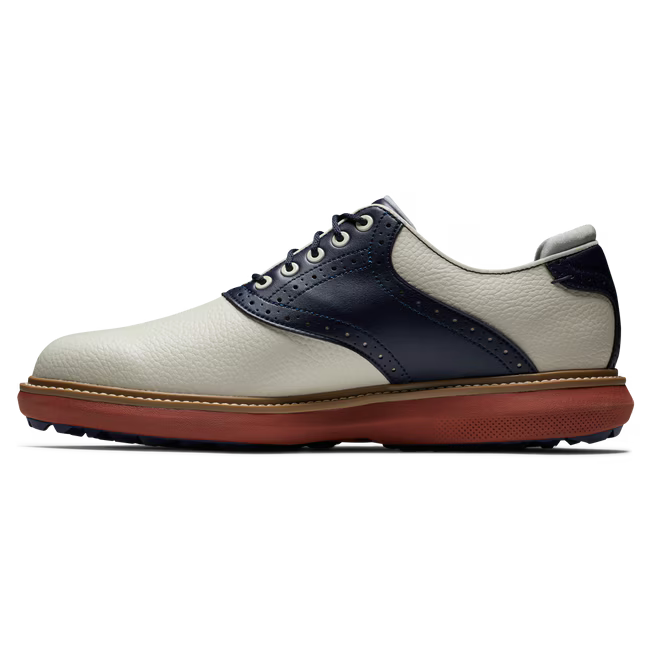 FootJoy Traditions Spikeless White/Navy/Brick