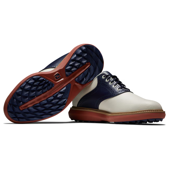FootJoy Traditions Spikeless White/Navy/Brick