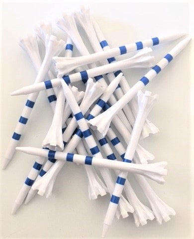 ZEBRA Ex- Long Blu/Wh Plastic Tee Pk 50