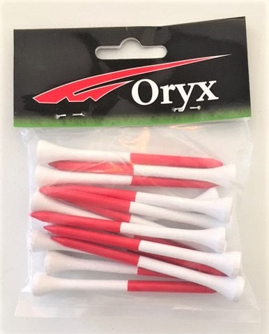 Ex-Long  3-1/4  Wh/Red Wooden Tees bag 15