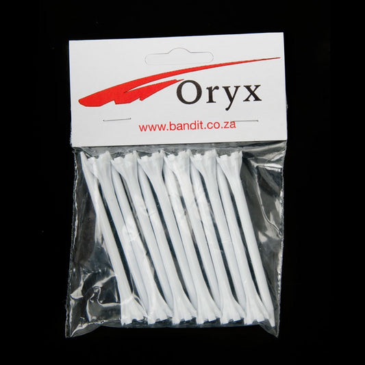 Long 2 3/4  White Plastic Fly Tee bag 12