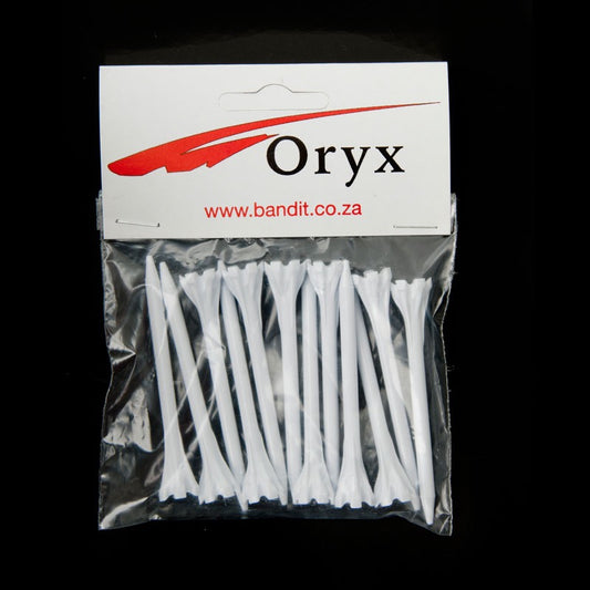 Extra-Long 3 1/4  White Plastic FlyTees bag 12