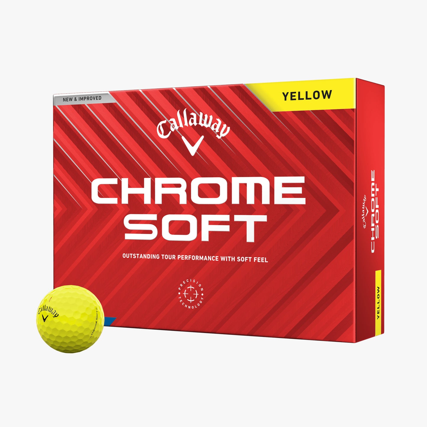 Callaway Chrome Soft Yellow Golf Balls 2024 (Per Sleeve)