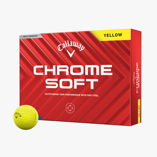 Callaway Chrome Soft Yellow Golf Balls 2024 (Per Sleeve)