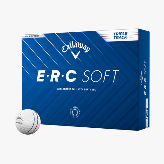 Callaway E.R.C Soft Triple Track White Golf Balls (Per Sleeve)