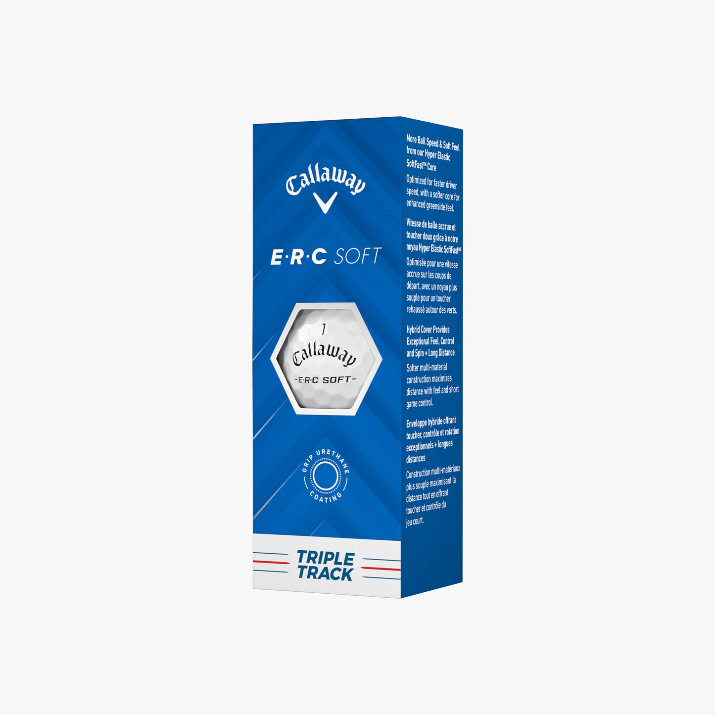 Callaway E.R.C Soft Triple Track White Golf Balls (Per Sleeve)
