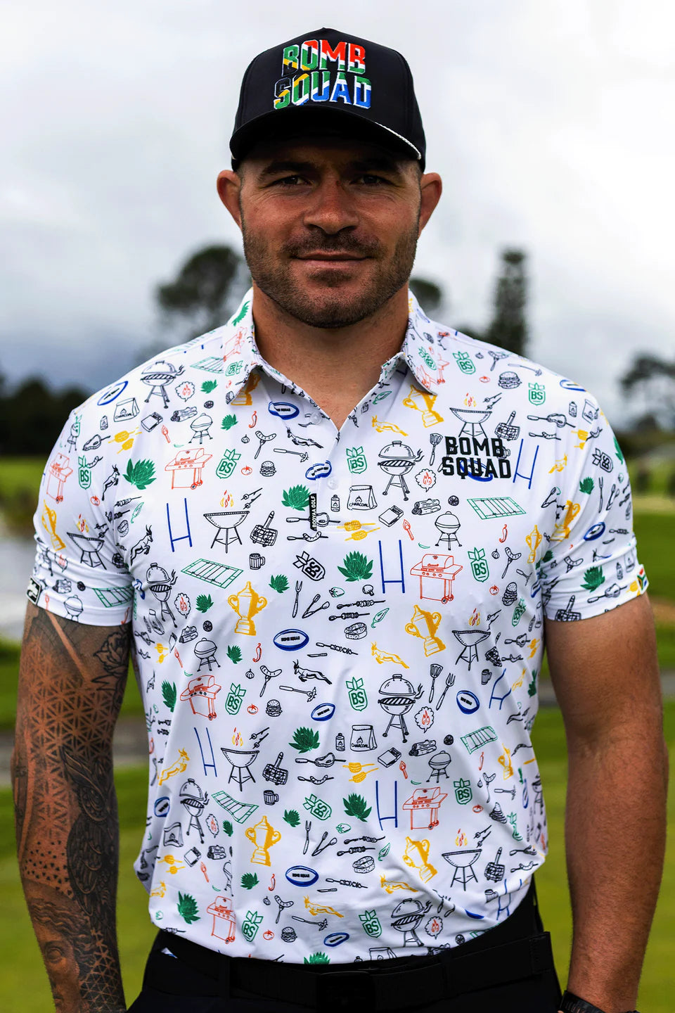 HERITAGE GOLF SHIRT - BOMB SQUAD by BooYaa Golf
