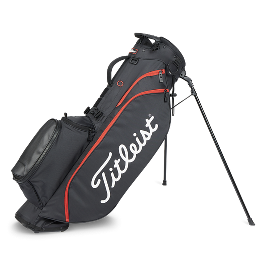 Titleist Players 4 Stand Bags - Black/Black/Red