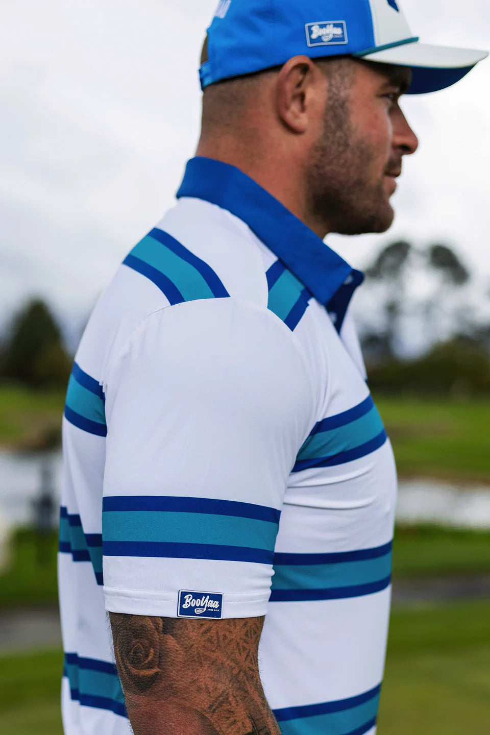 FIELD GOAL GOLF SHIRT - BOMB SQUAD by BooYaa Golf