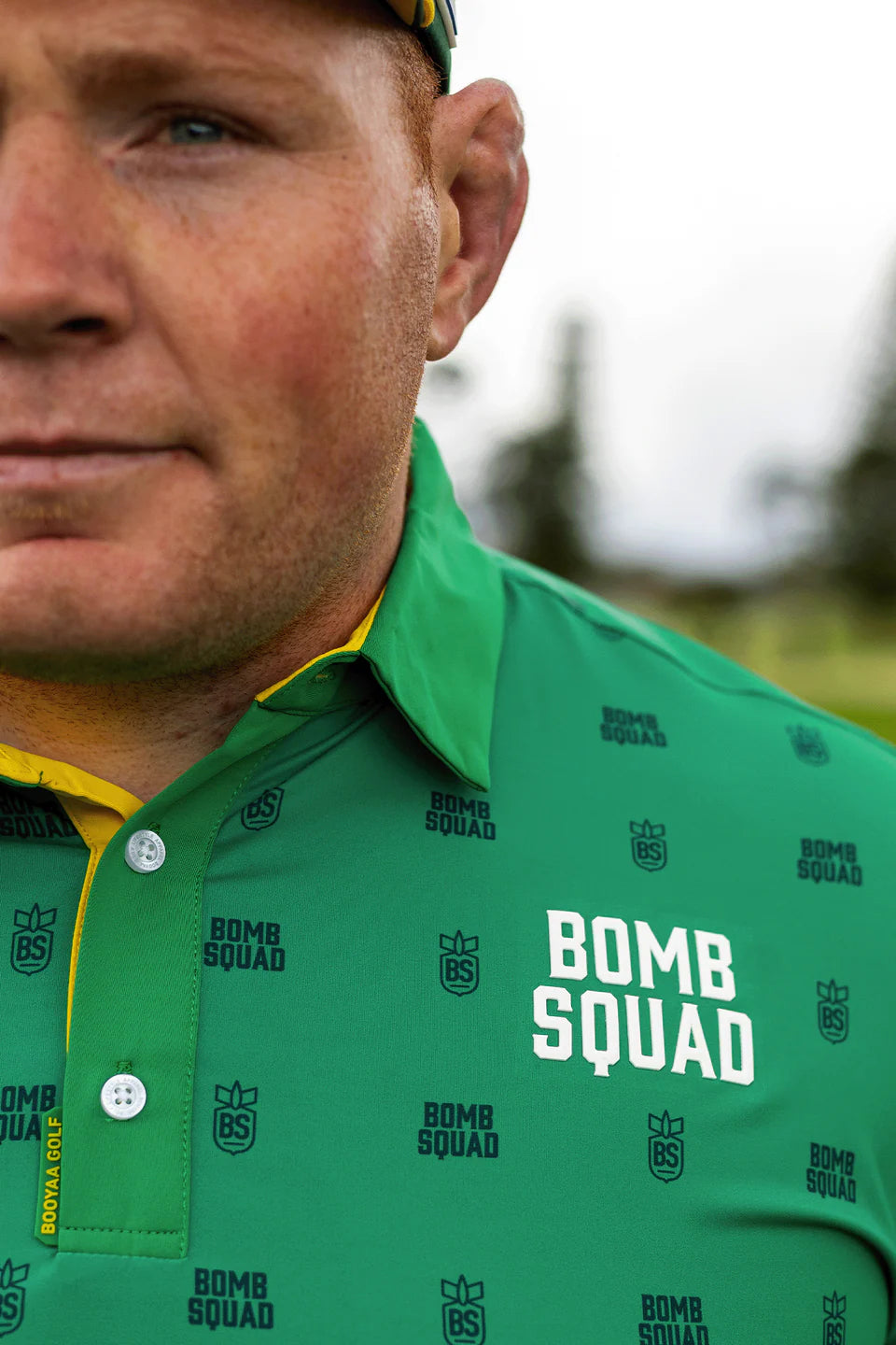 GREEN MAMBA GOLF SHIRT - BOMB SQUAD by BooYaa Golf
