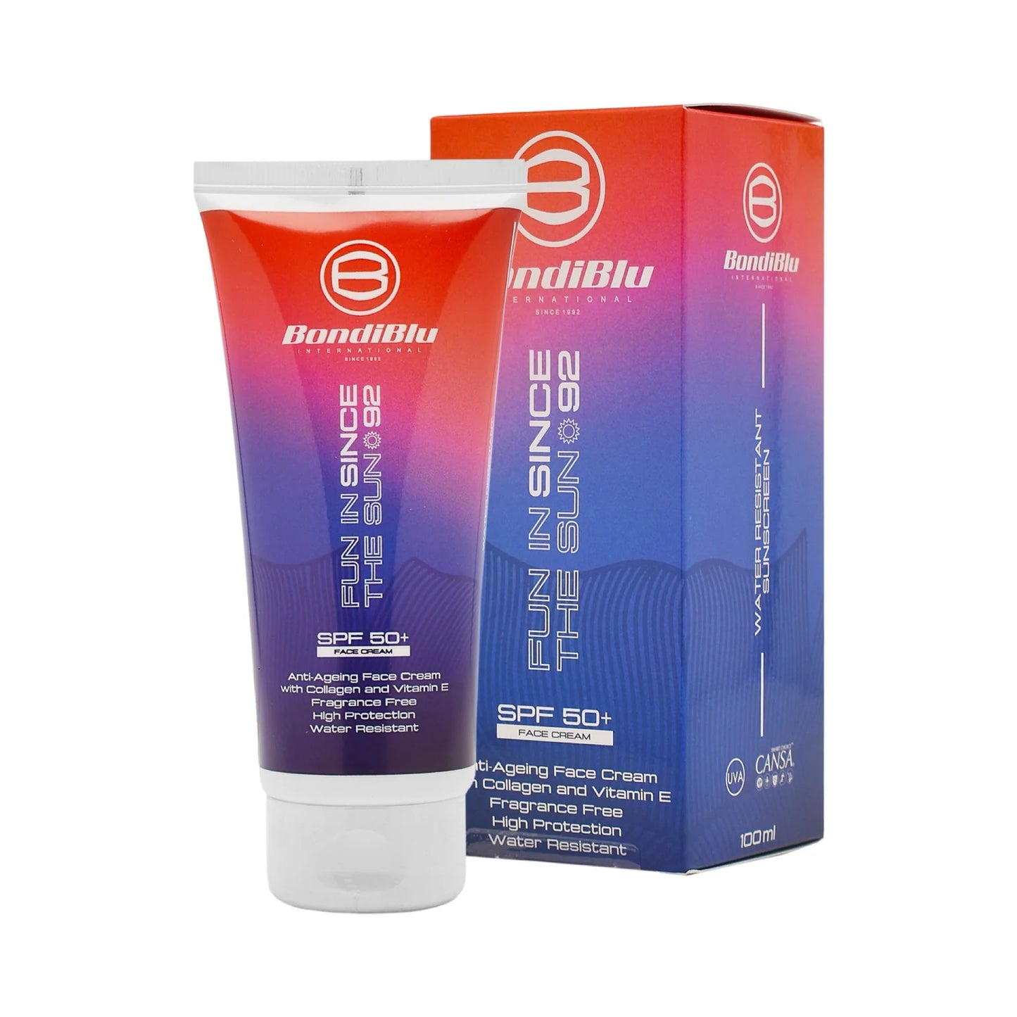 BONDIBLU SUNSCREEN - FACE CREAM 100ML - SPF50