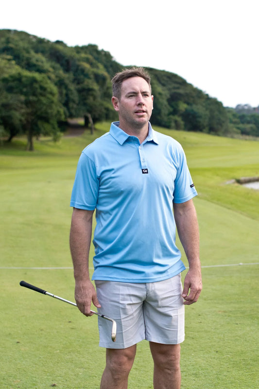 CA Iconic Golf Shirt | Sky Blue