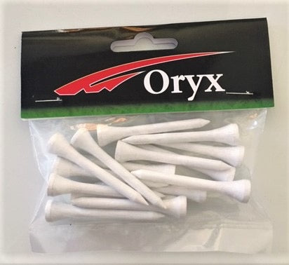 2-1/8 White wooden tees bag of 15