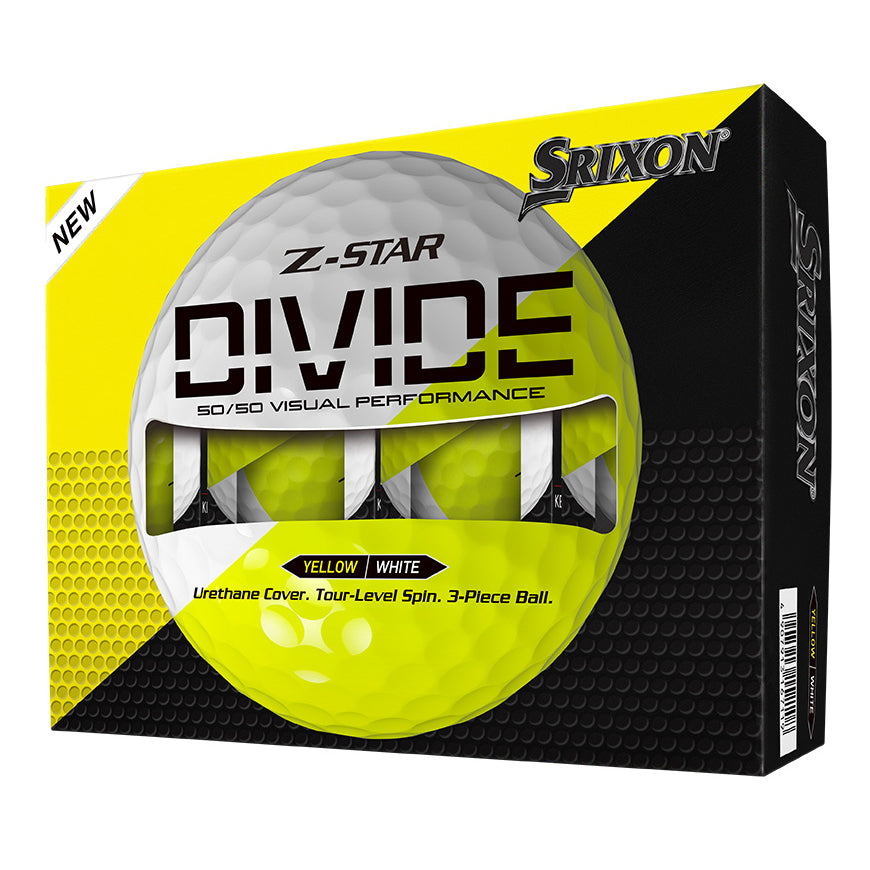 Srixon Z-STAR DIVIDE Golf Balls - White / Tour Yellow