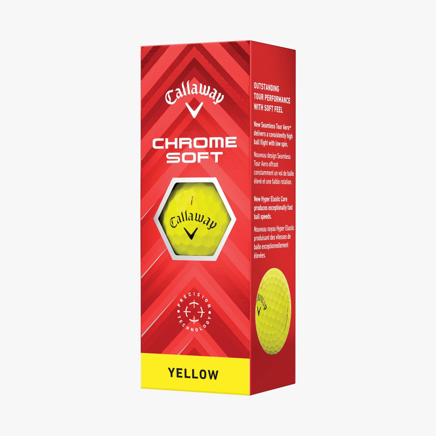 Callaway Chrome Soft Yellow Golf Balls 2024 (Per Sleeve)